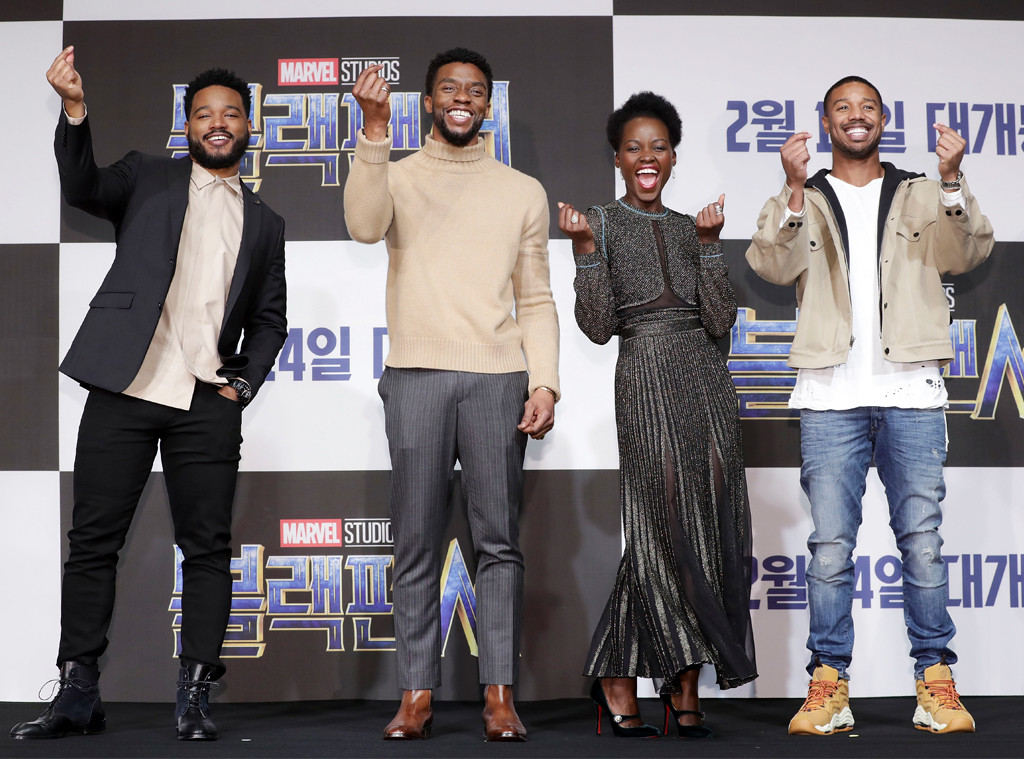 Ryan Coogler, Actor Chadwick Boseman, Lupita Nyongo, Michael B. Jordan Ryan Coogler, Actor Chadwick Boseman, Lupita Nyongo, Michael B. Jordan